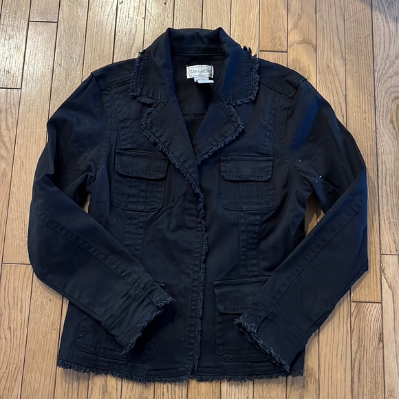 Live a Little Jackets & Blazers - Black denim jacket